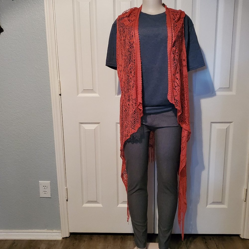 Dark Salmon Knit Vest